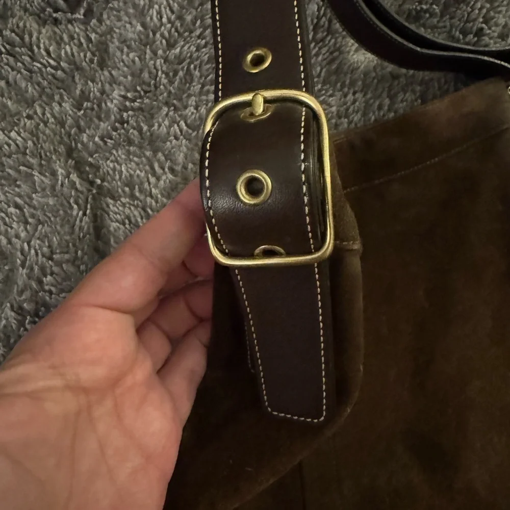 COACH Vintage Legacy Suede Hobo Bag